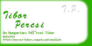 tibor percsi business card